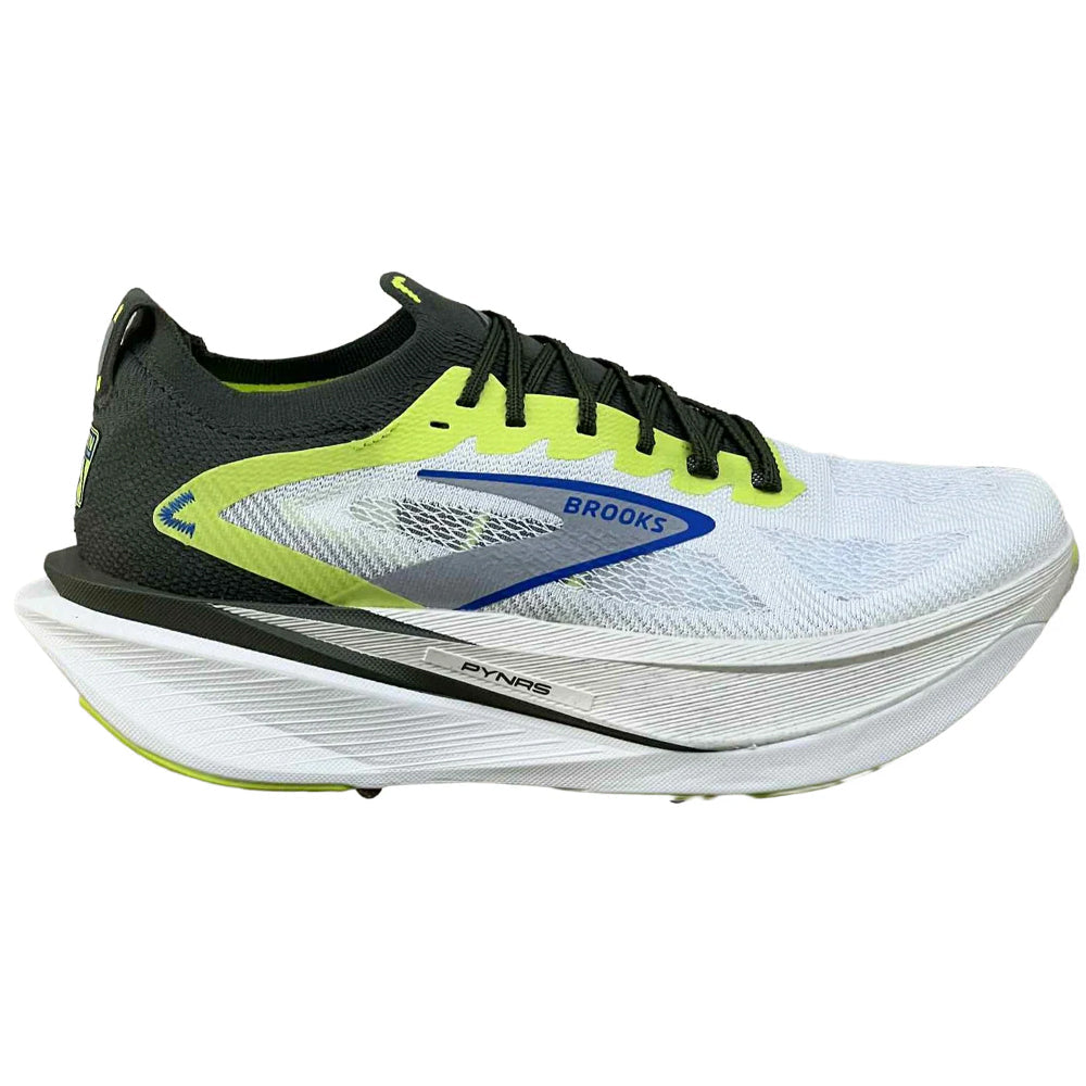 Brooks Hyperion Max 3, Blanc/Acid Lime/Blue, 9 D
