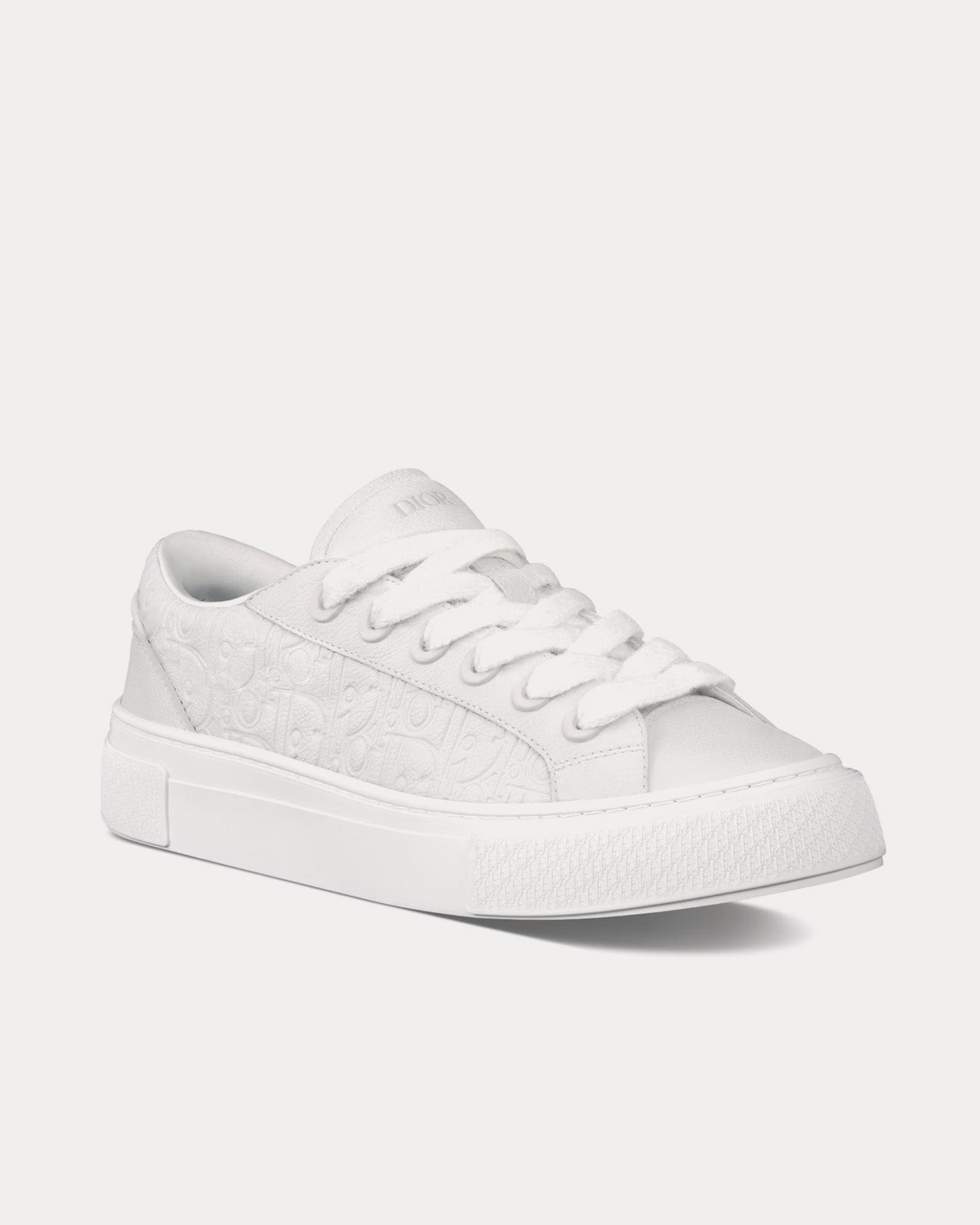 Dior - B33 White Grained Calfskin and White Dior Gravity Leather Low Top Sneakers