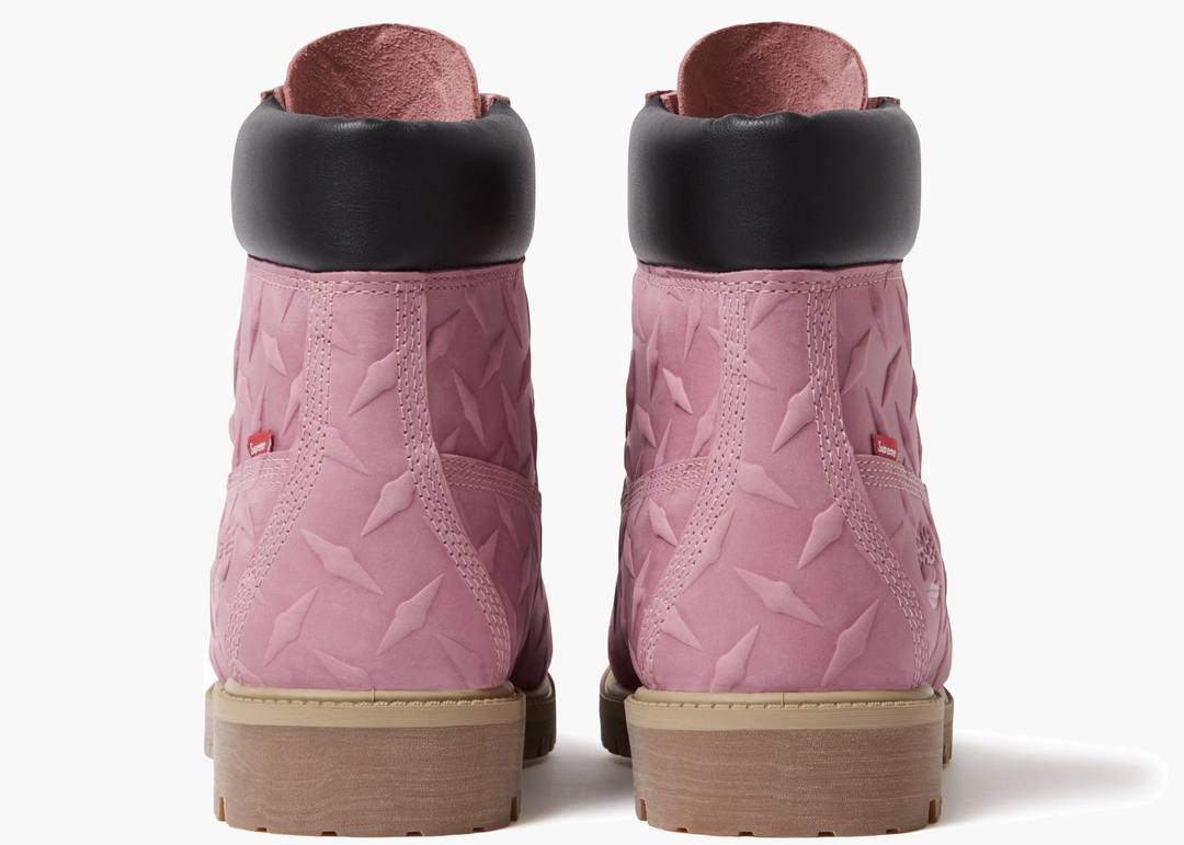 Timberland 6" Premium Waterproof Boot Supreme Diamond Plate Pink