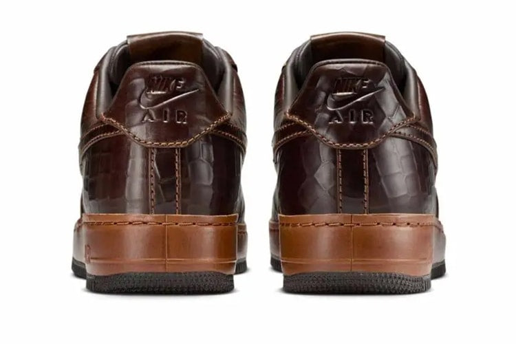 Nike Air Force 1 Low passe en mode luxe avec le coloris « Croc/Fauna Brown