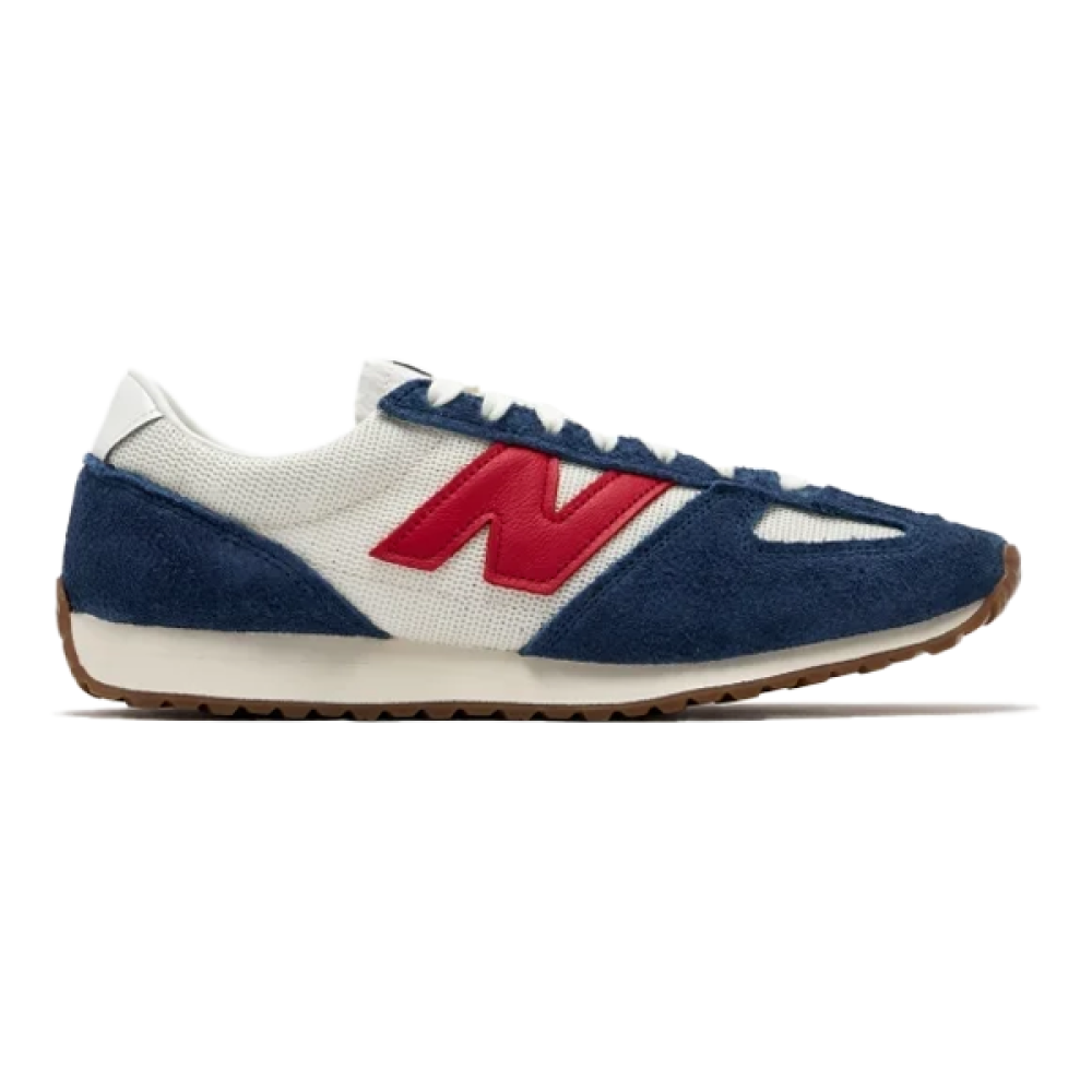 New Balance 471 Unisex Canvas Sneaker, Navy and Red