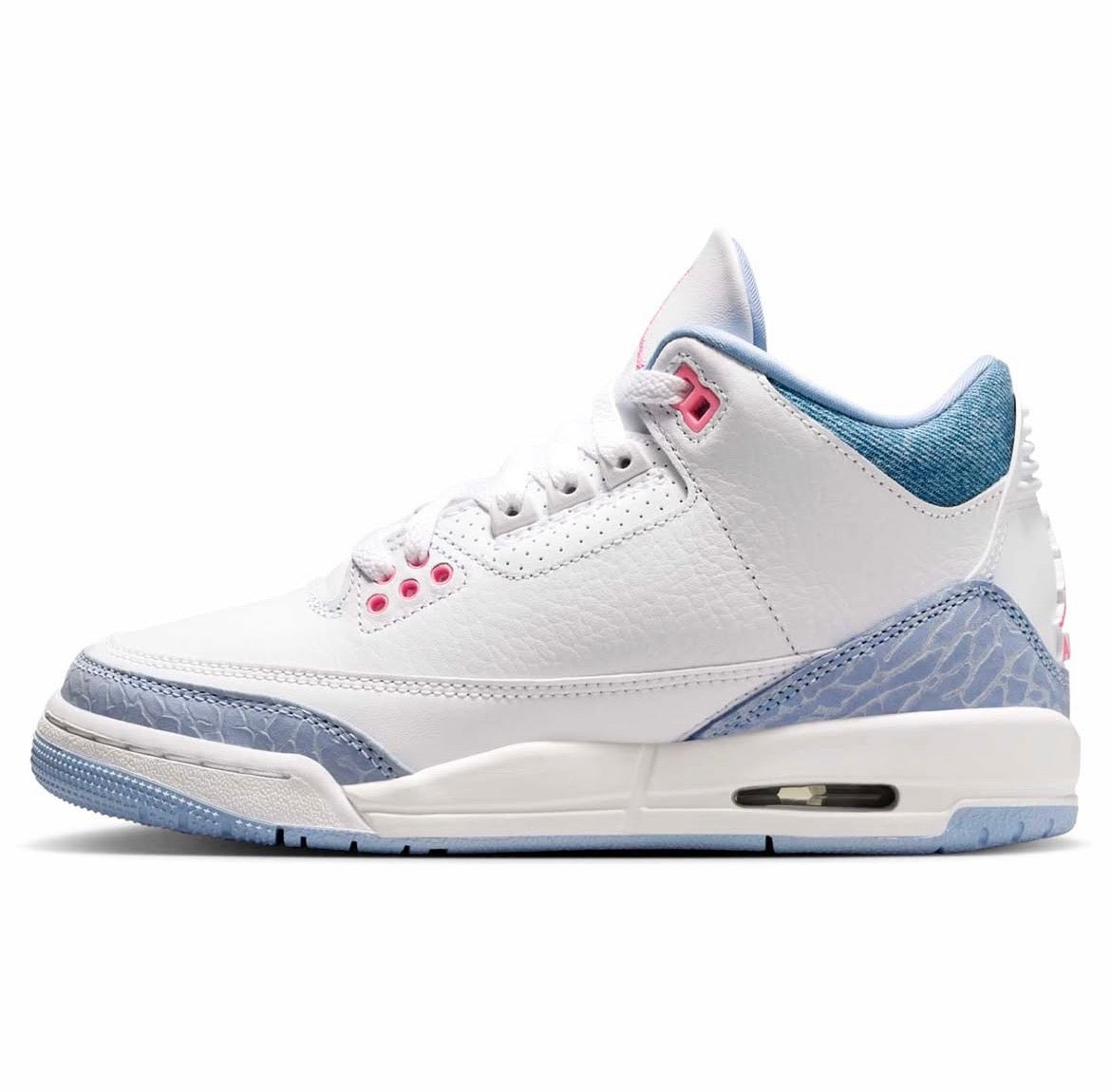 Jordan 3 Retro GS White / Pink Glow - Cobalt Bliss