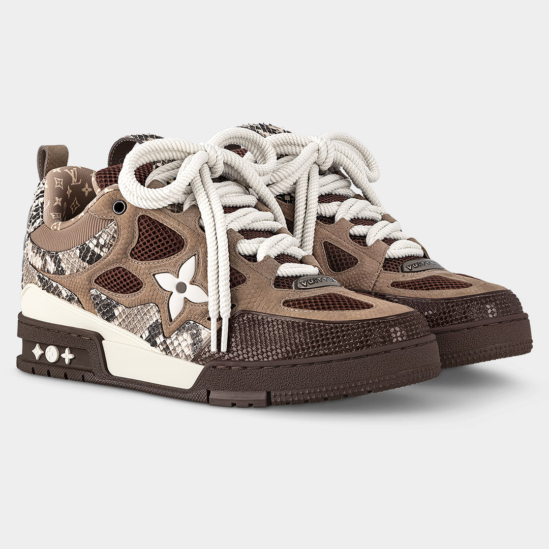 Louis Vuitton Skate Sneaker Brown Snakeskin