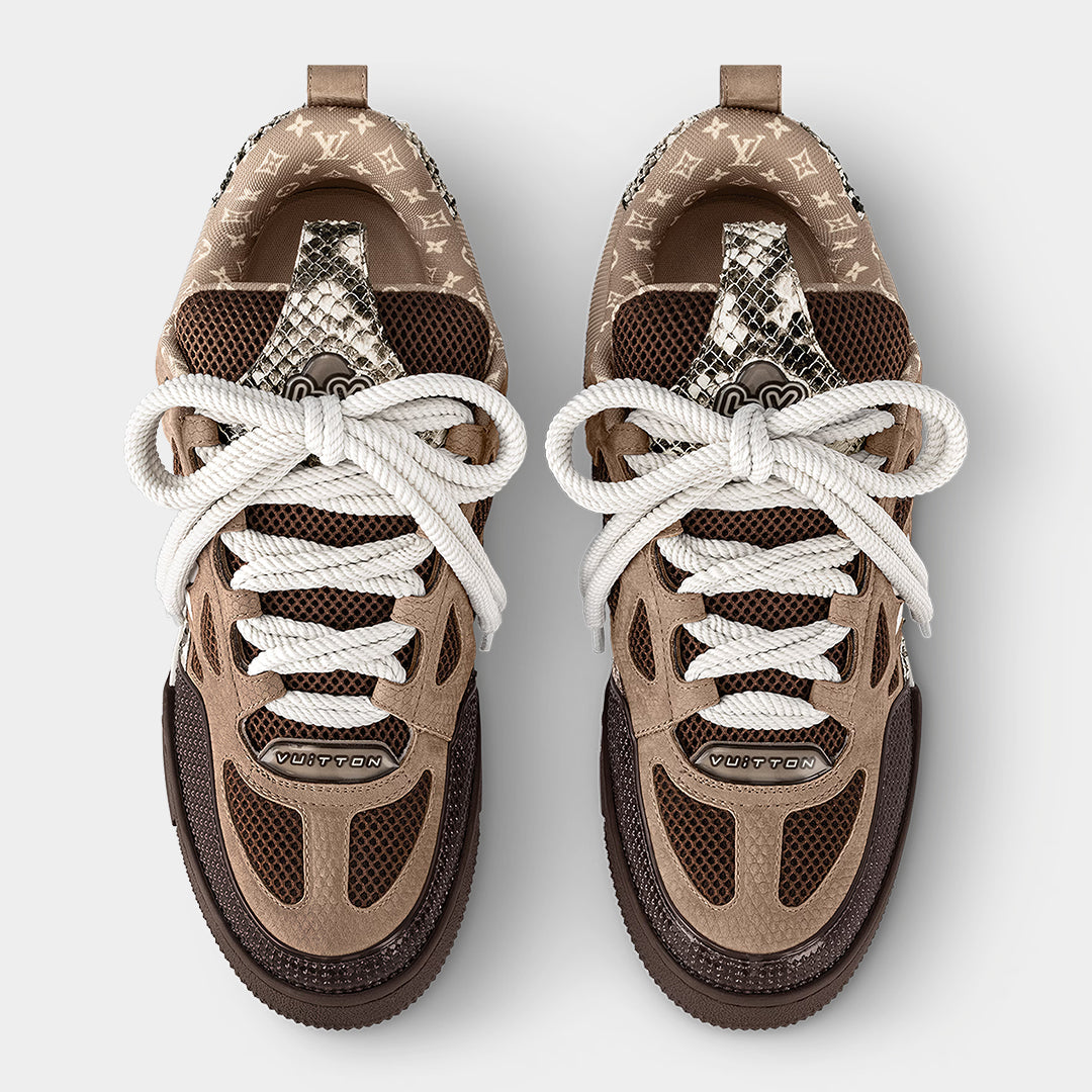 Louis Vuitton Skate Sneaker Brown Snakeskin