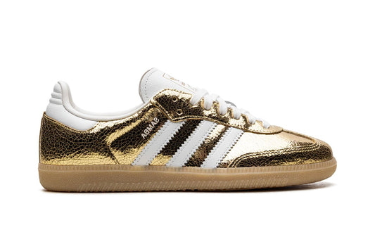 Adidas Samba OG Gold Metallic Cracked Leather