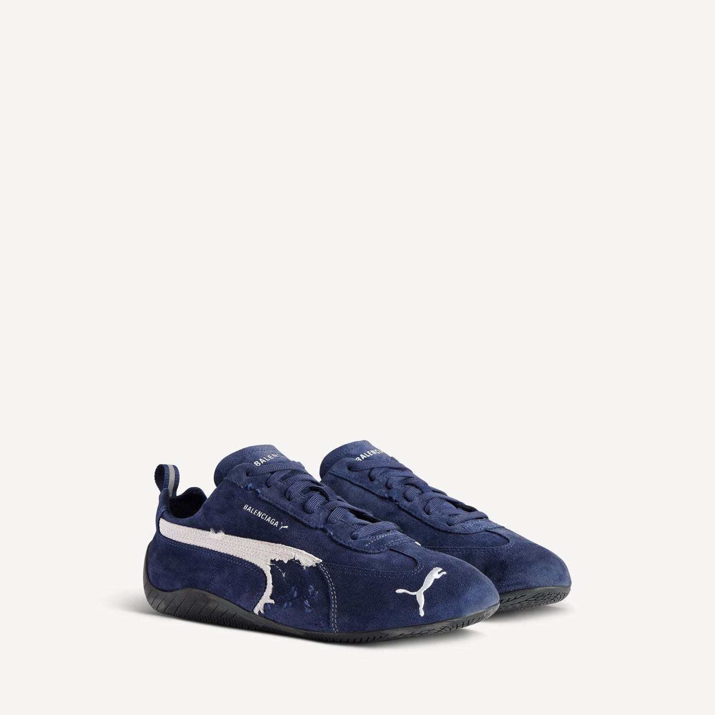 SPEEDCAT EN SUÈDE BALENCIAGA EN BLEU MARINE/BLANC/NOIR
