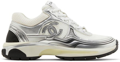 Chanel CC Runner White Silver