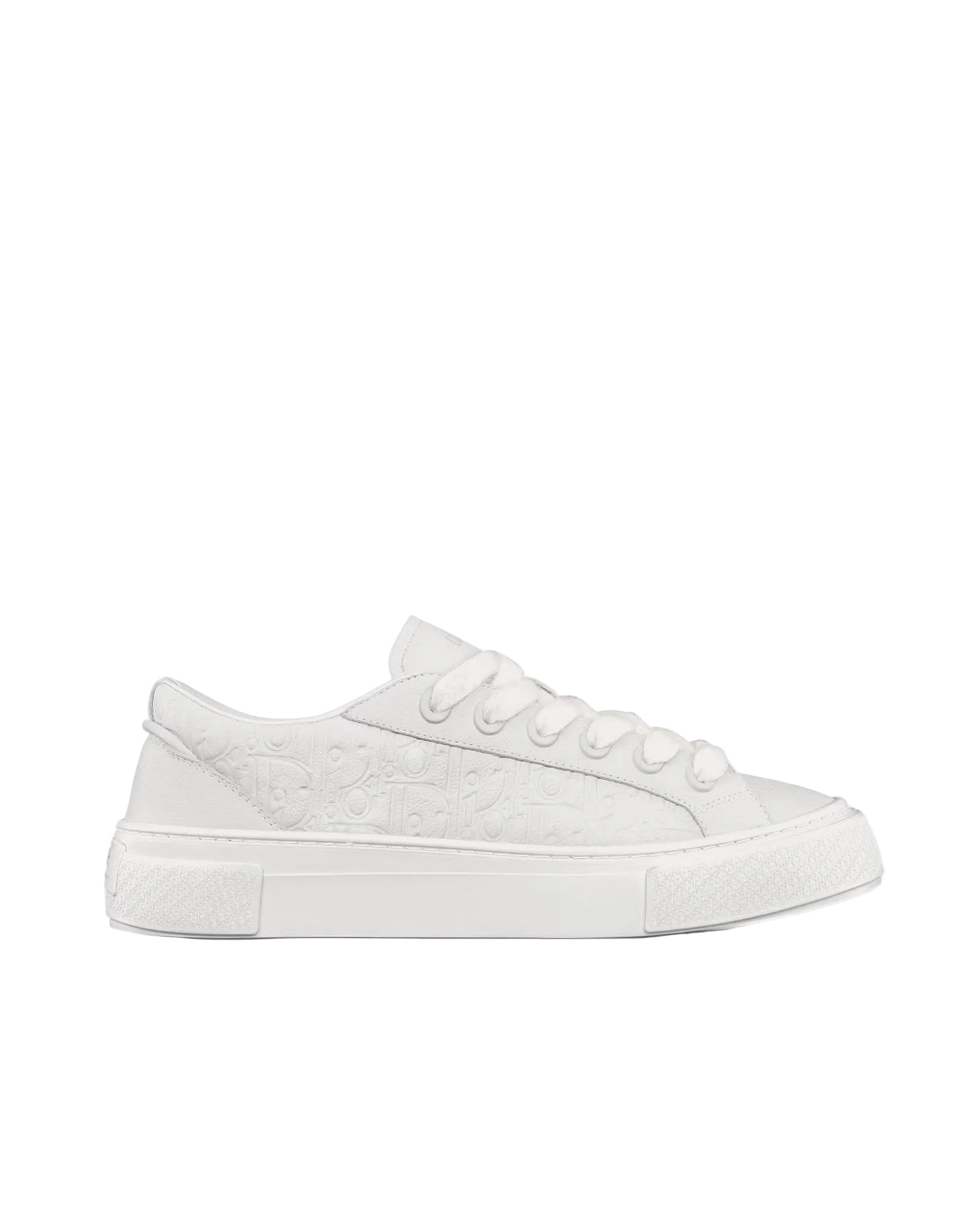 Dior - B33 White Grained Calfskin and White Dior Gravity Leather Low Top Sneakers