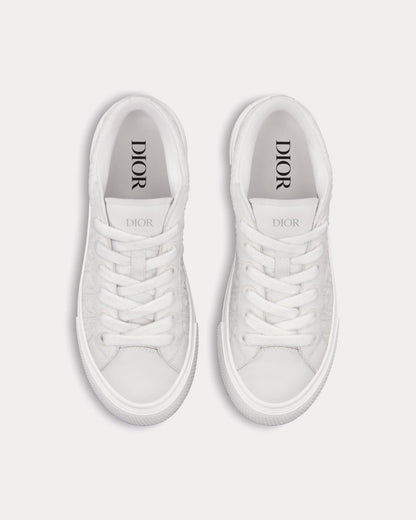 Dior - B33 White Grained Calfskin and White Dior Gravity Leather Low Top Sneakers