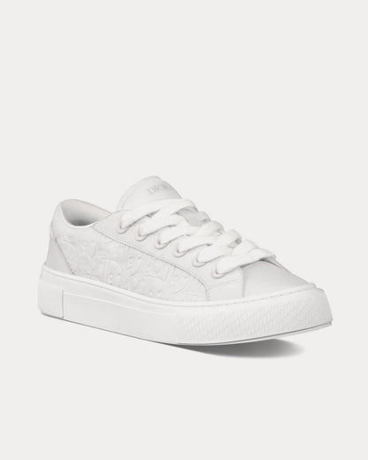 Dior - B33 White Grained Calfskin and White Dior Gravity Leather Low Top Sneakers
