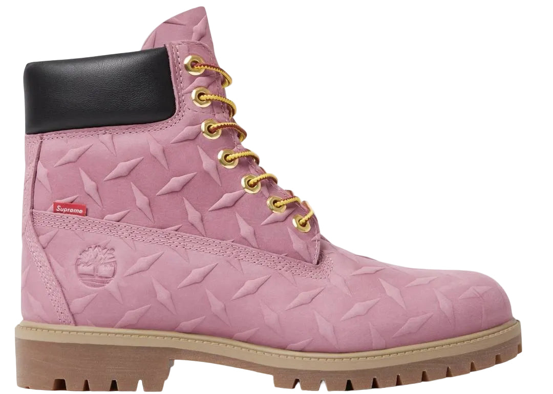 Timberland 6" Premium Waterproof Boot Supreme Diamond Plate Pink