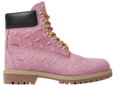 Timberland 6" Premium Waterproof Boot Supreme Diamond Plate Pink