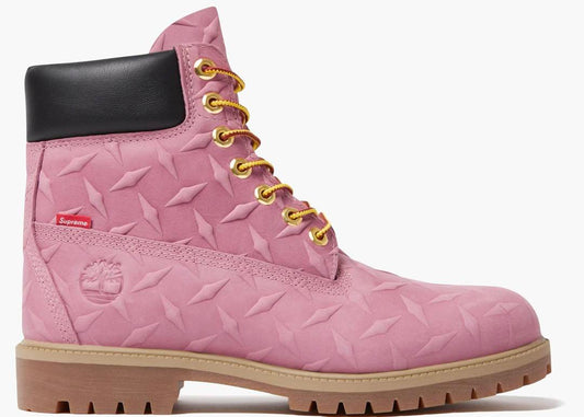 Timberland 6" Premium Waterproof Boot Supreme Diamond Plate Pink