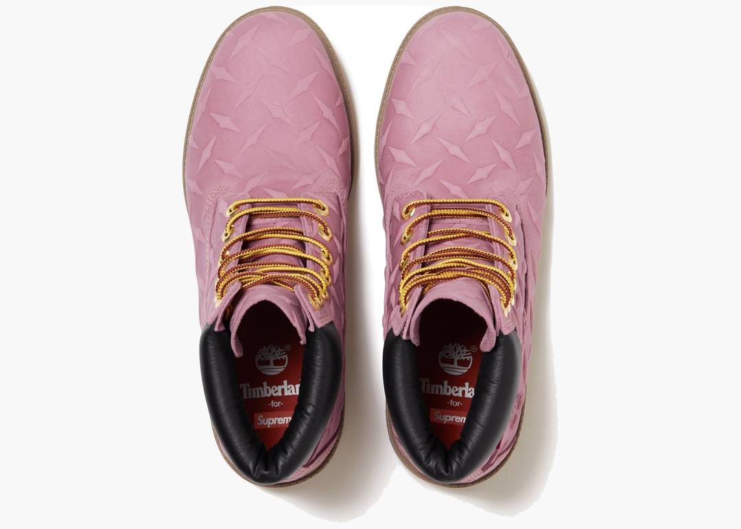 Timberland 6" Premium Waterproof Boot Supreme Diamond Plate Pink