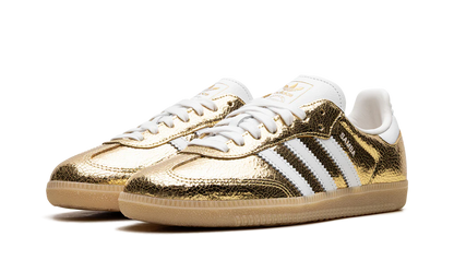 Adidas Samba OG Gold Metallic Cracked Leather