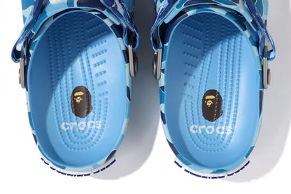 BAPE X CROCS BLUE