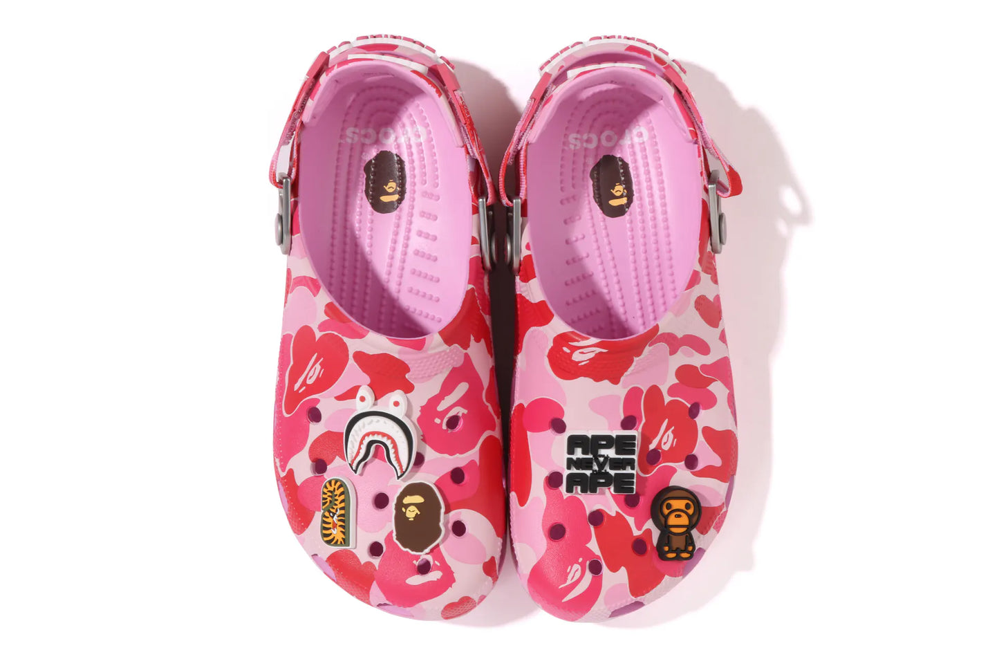 BAPE X CROCS ROSE