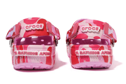 BAPE X CROCS ROSE