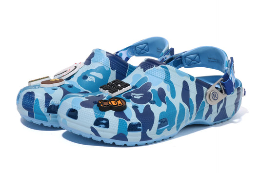 BAPE X CROCS BLUE